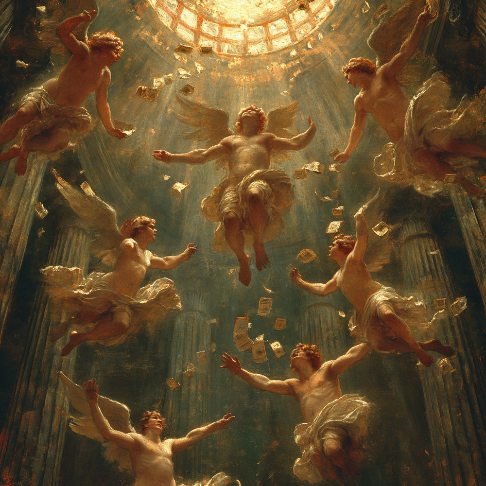 Un Tri​á​ngulo con un ojo Dentro Encima de un Billete de 500